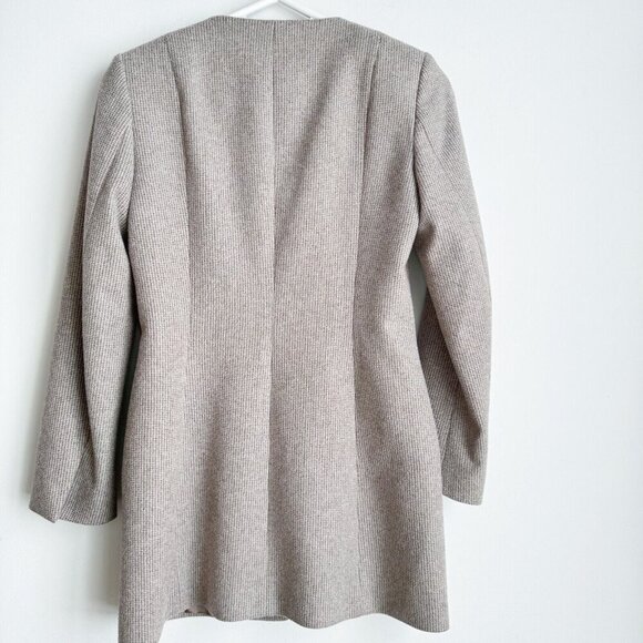 Zara made in Spain Micro Check Wool Blend Zip Blazer XS - Picture 7 of 8